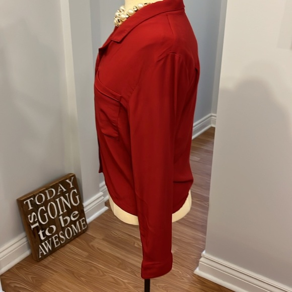 WILFRED FREE Red Button Front Blouse size Small - Picture 6 of 12